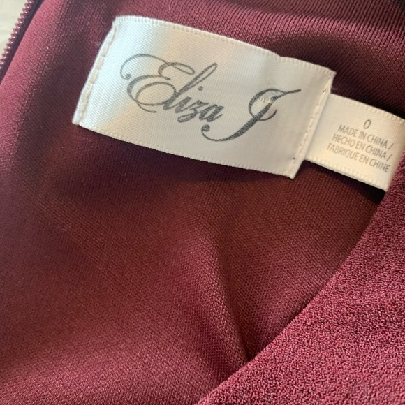 Eliza J Stretch Ruffle Crepe Black Mini Dress 0 - Picture 8 of 12